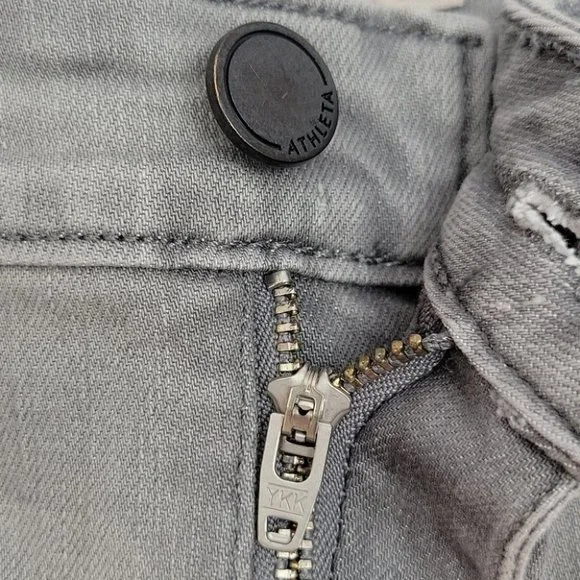 Athleta Sculptek Skinny Ankle Jeans Light Gray Size 0 - Picture 9 of 10